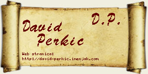 David Perkić vizit kartica